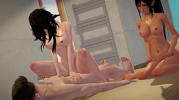 Cartoon porn sex games: Lauren and Jasmine’s rough threesome