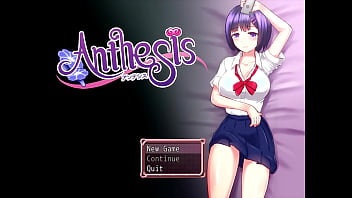 Deepthroat and cumshot action in Corruption Hentai game